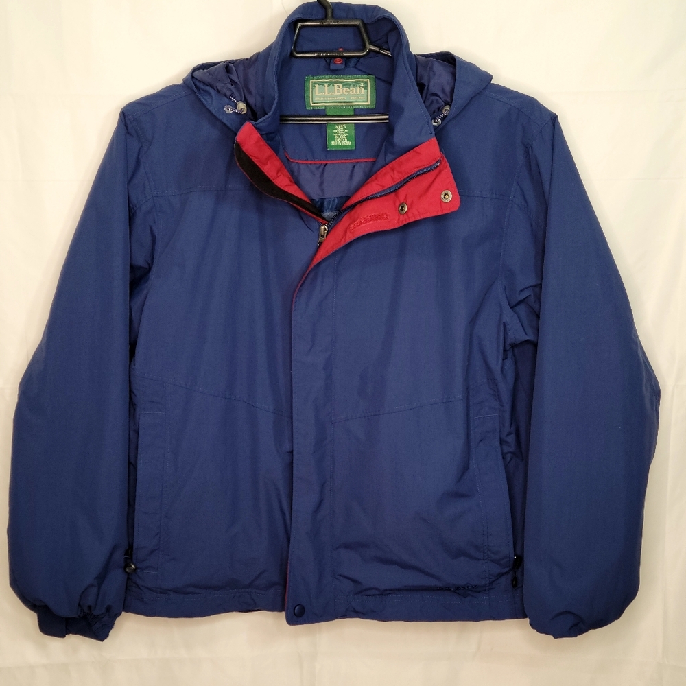 LL Bean Mens 2-1 Jacket Nylon Outdoor  Medium Regular